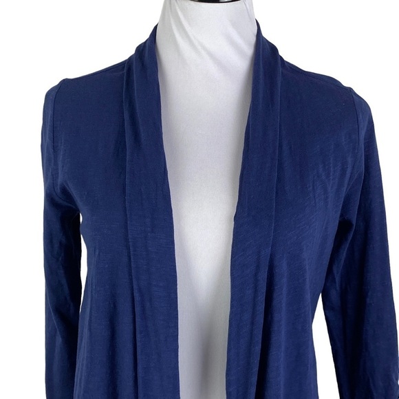 Gap‎ Body Factory Open Front Waterfall Cardigan Women's Medium Blue 3/4 Sleeve - Picture 3 of 8